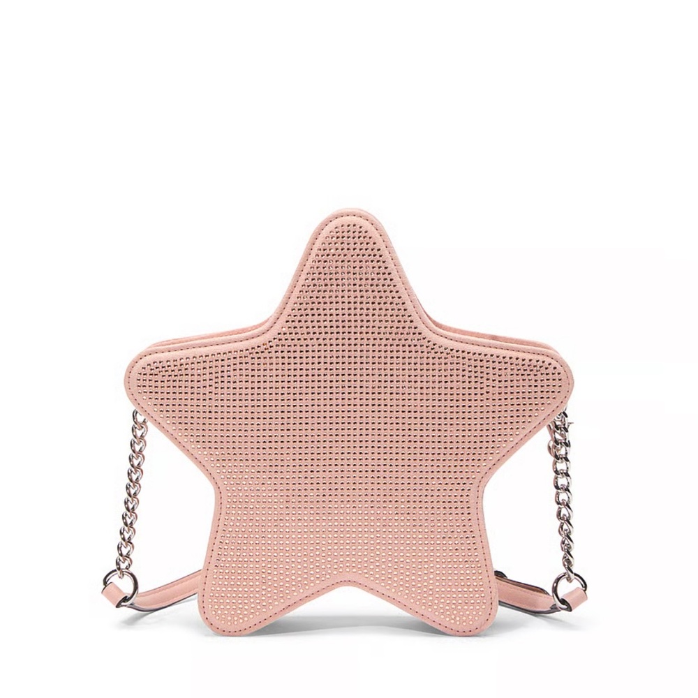 NWT(packaged)VS Crossbody Pink Star Embellished bag Victoria’s Secret 9” - Picture 5 of 5